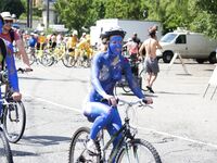 Blue Girl Naked In Public - Fremont Solstice Parade