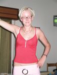 Blond amateur wife in glasses private pics