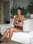 Blond amateur wife with short hair love posing for hubby