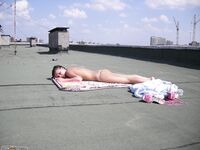 Sunbathing at roof
