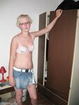 Nerdy blond wife exposed
