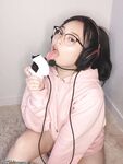 Cute asian gamer babe