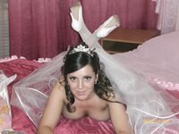 Sexy bride teasing