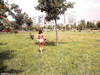 Barbara naked at park