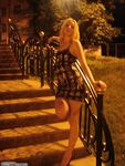 Blond amateur MILF nude posing pics
