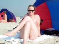 Naked beach chubby wife