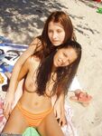 Two young girls at summer vacation
