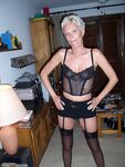 Mature blonde in sexy lingerie