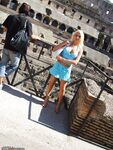 Tan russian blonde on italian vacation