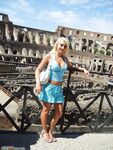 Tan russian blonde on italian vacation
