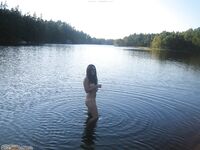 Two amateur GFs naked at lake