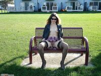 Slutty mom love posing nude outdoors