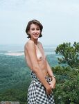 Skinny amateur girl nude posing outdoor