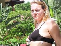Blonde amateur wife at summer vacations 6