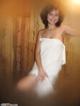 Russian amateur wife Katya at sauna