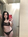 Sexy goth teen shows her pierced tits and round ass
