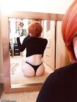 Beautiful redhead GF nude selfies