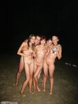 Nice girls naked at night beach