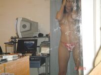 Beautiful girl posing naked in her room for boyfriend