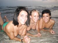 Teen babe Tessa and friends at beach