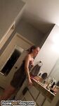 Skinny amateur wife strips and showers