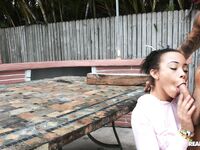 Young Ebony Adriana Maya Gets Boned Outdoors