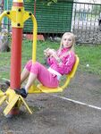 Young blonde russian girl showing everything