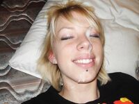 Amateur blonde slut sucking dick