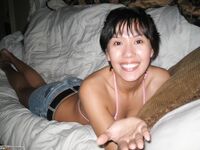 Asian amateur wife posing on cam