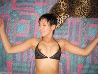 Asian amateur wife posing on cam