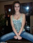 Brunette teen with nice breasts