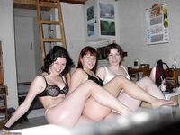 Three crazy matures posing nude