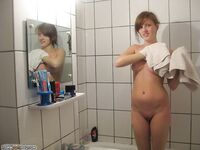 Solo girl in the bathroom