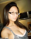 Asian amateur girl with big boobs and shaved pussy