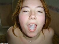 Chubby amateur blonde hungry cock sucking