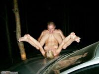 Fucking her on the car