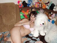 babe and her stuffed toys