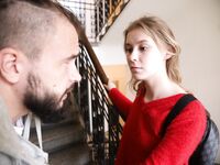 Eyla Moore Pleases Bearded Dude In The Living Room