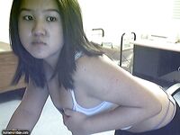 Chubby Asian showing off