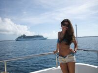 Captain Karina Naked Inside The Boat