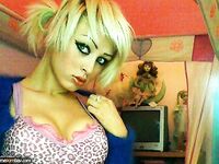 Busty Blonde Emo Teasing The Camera