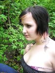 Pretty Emo Babe Shows Off Her Tattoos