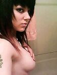 One Hot Emo Babe Self Shooting In The Nude