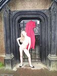 Russian amateur blonde GF outdoor nude