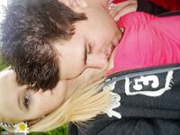Sweet young blonde outdoor blowjob pics
