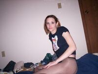 Blonde amateur wife posing at home 12