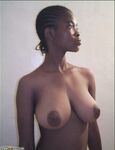 Ebony amateur girl naked at home 12