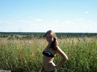 Amateur wife posing outdoors 2