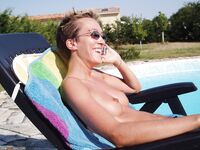 Amateur wife sunbathing topless 8