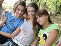 Three sweet beautiful teen girls